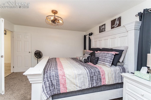 bedroom with carpet floors