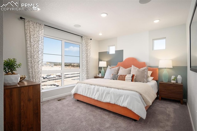 view of carpeted bedroom