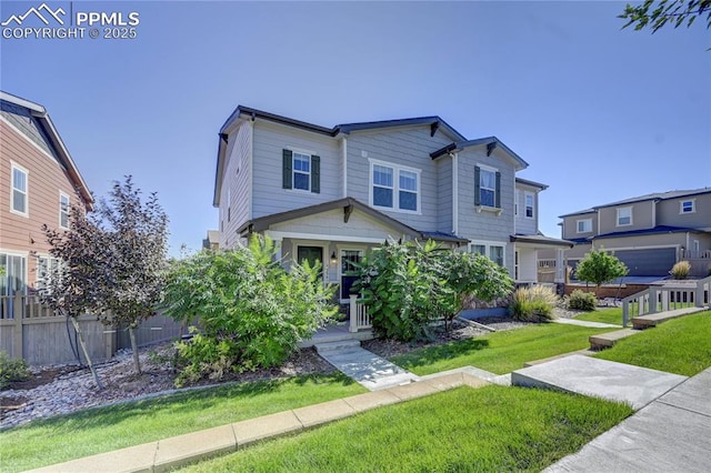 view of front of house featuring a front yard