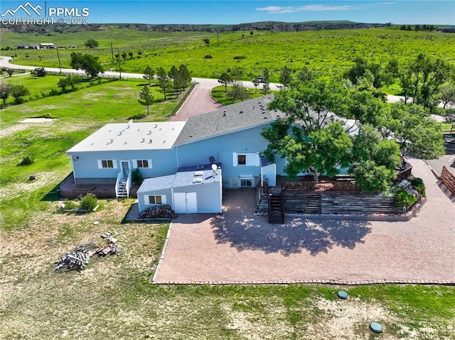 bird's eye view featuring a rural view