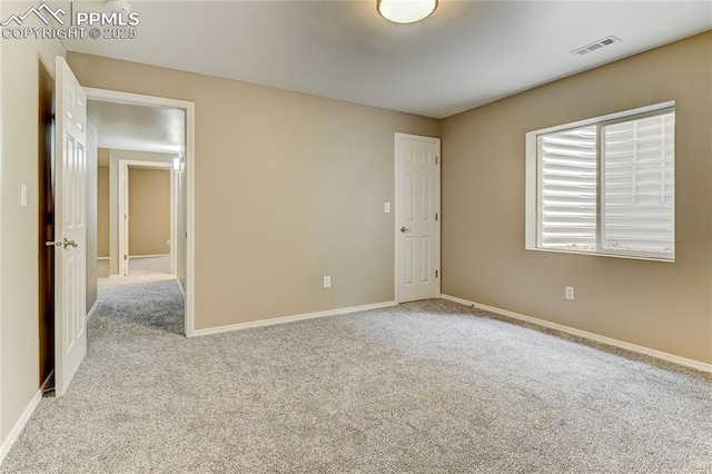 view of carpeted empty room