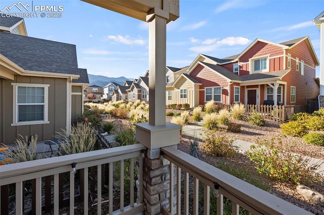 balcony with a residential view