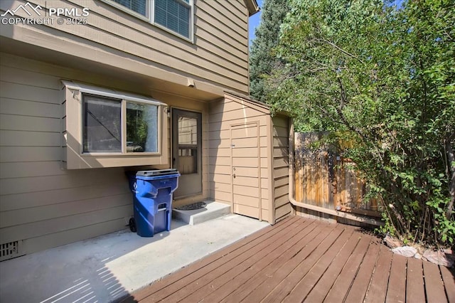 view of wooden deck