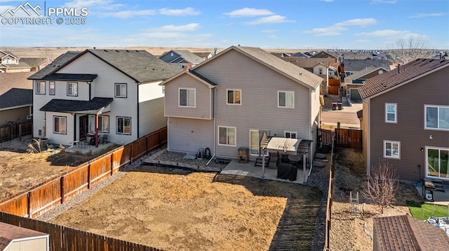 back of house featuring a patio