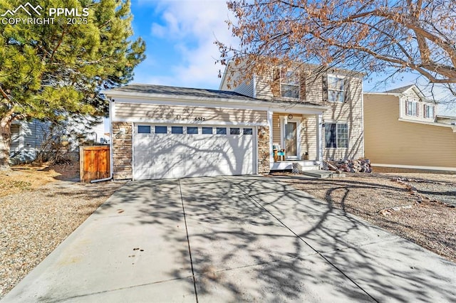 front facade featuring a garage