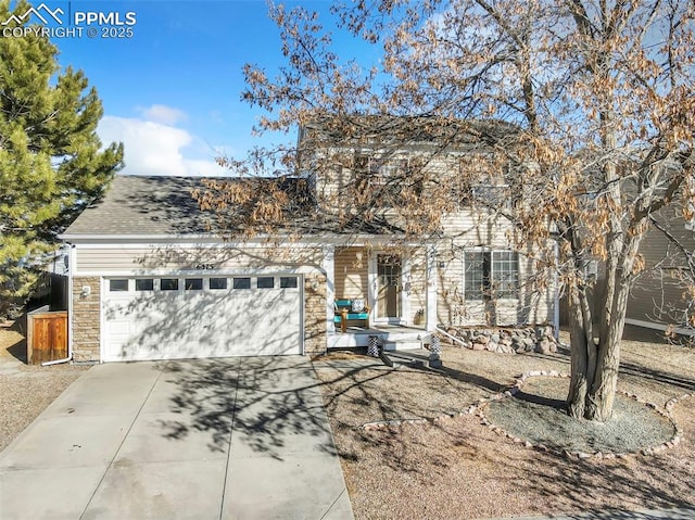 view of front of home featuring a garage