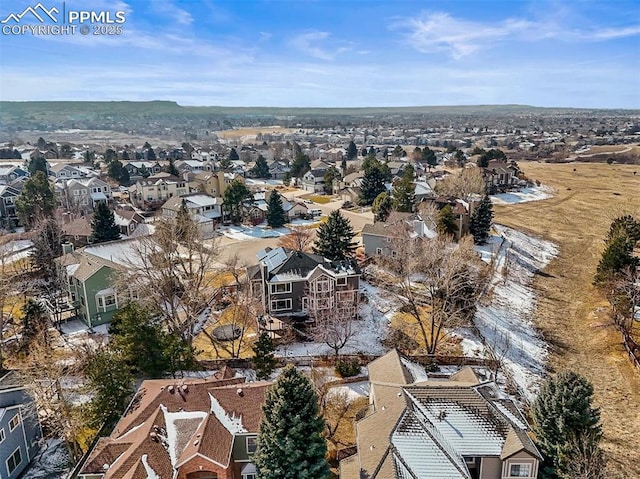 birds eye view of property featuring a residential view