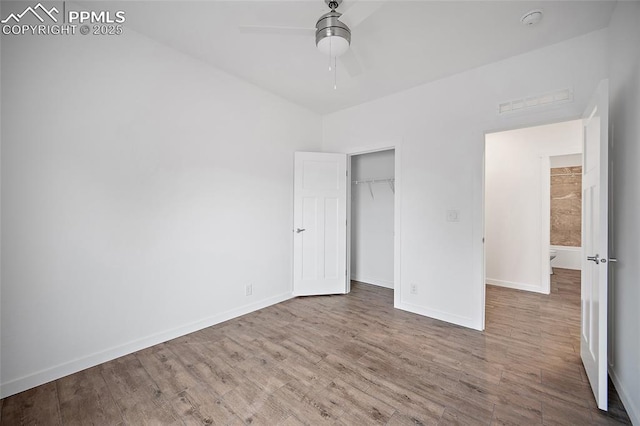 20 Apache Cir, Florissant, CO 80816 - unfurnished bedroom featuring a closet, wood finished floors, visible vents, and baseboards