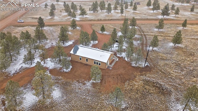 20 Apache Cir, Florissant, CO 80816 - snowy aerial view with a rural view