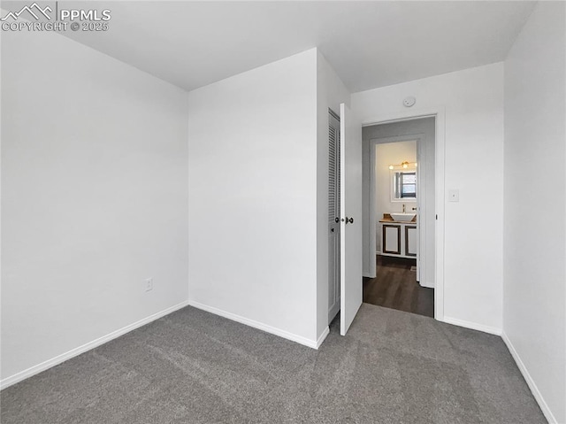 view of carpeted spare room