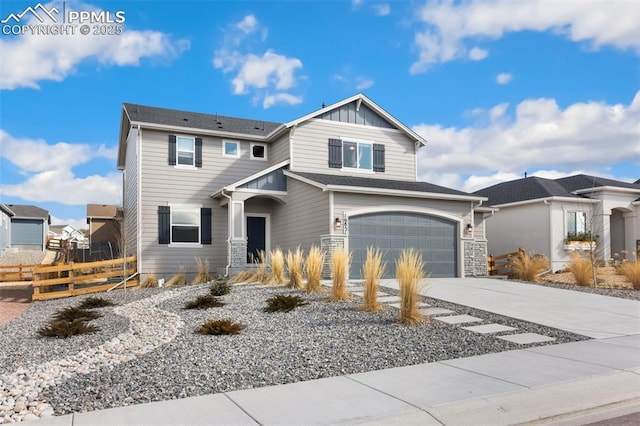 view of front of home featuring a garage