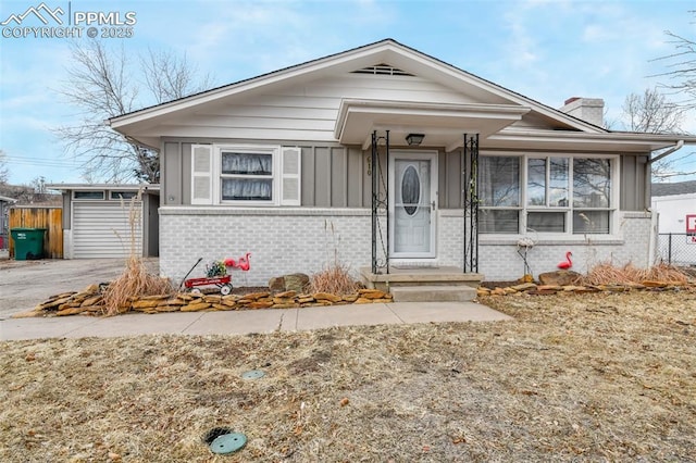 view of bungalow-style home