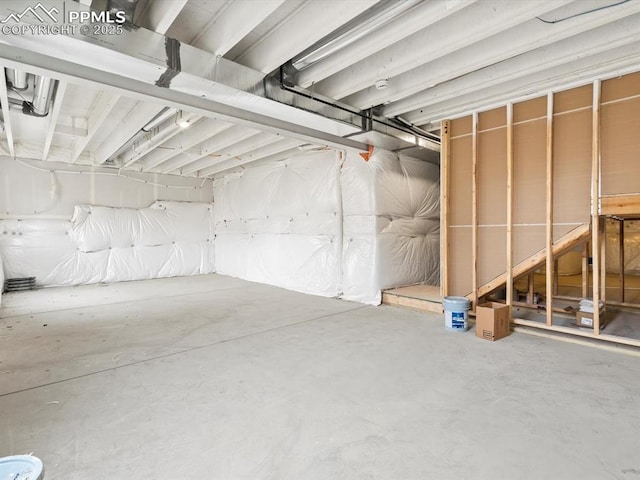 view of basement