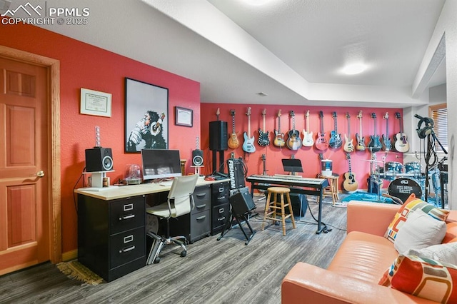 office featuring wood finished floors