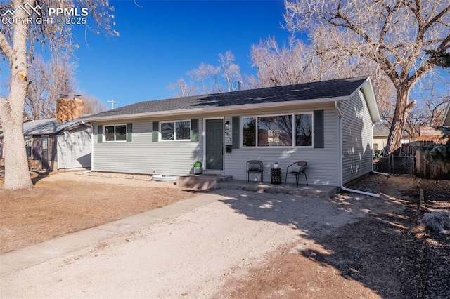 view of front of property with a patio