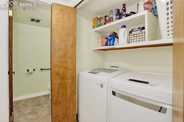 2113 Woodburn St, Colorado Springs, CO 80906 - washroom with washer and dryer and baseboards