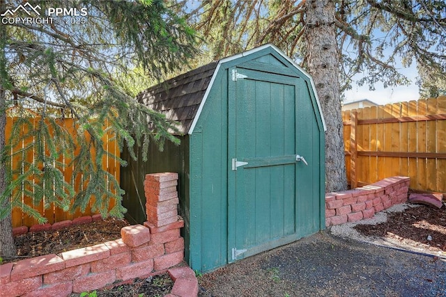 2113 Woodburn St, Colorado Springs, CO 80906 - view of shed featuring a fenced backyard
