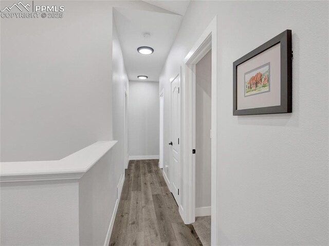 hall featuring light hardwood / wood-style flooring