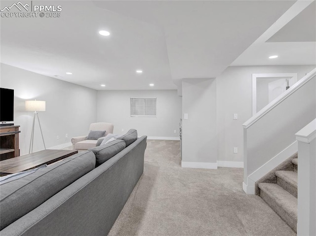 view of carpeted living room