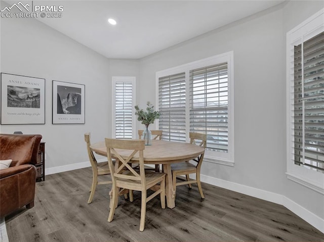 dining room featuring hardwood / wood-style flooring