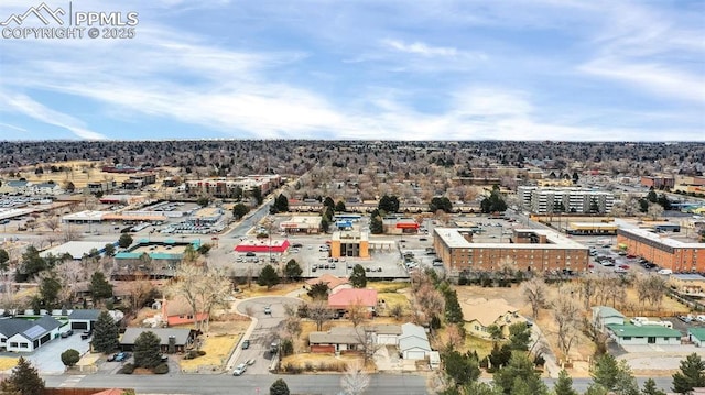 aerial view with a view of city