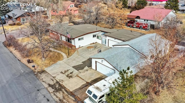 birds eye view of property