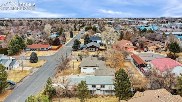 drone / aerial view featuring a residential view