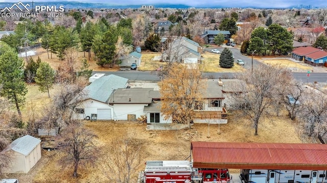 drone / aerial view featuring a residential view