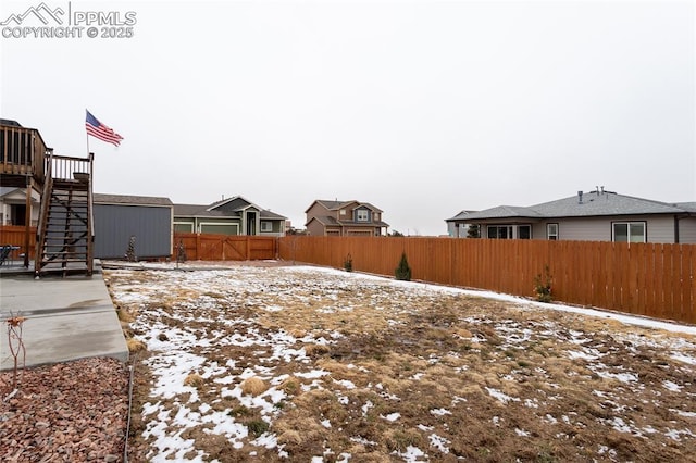 view of snowy yard