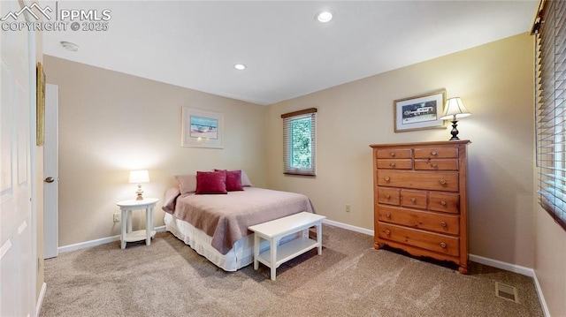 view of carpeted bedroom