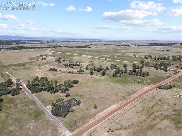 bird's eye view featuring a rural view