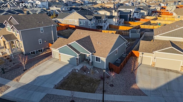 drone / aerial view featuring a residential view