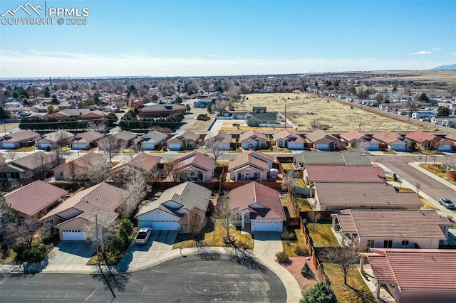 drone / aerial view featuring a residential view