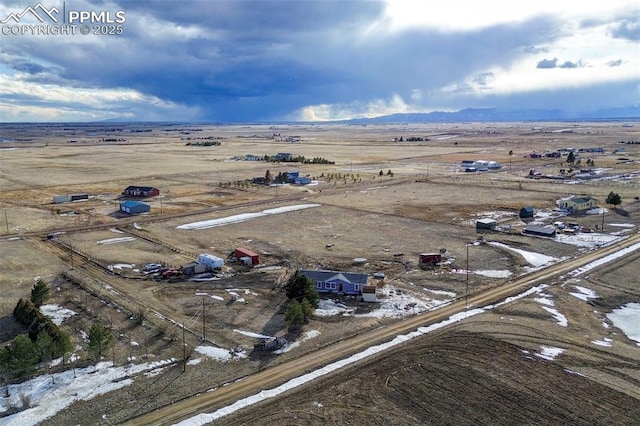 bird's eye view featuring a rural view