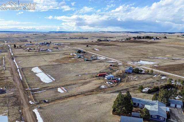 bird's eye view with a rural view