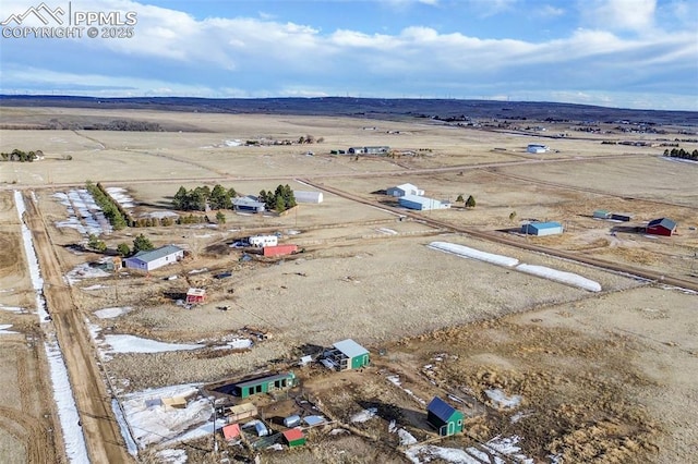 bird's eye view with a rural view