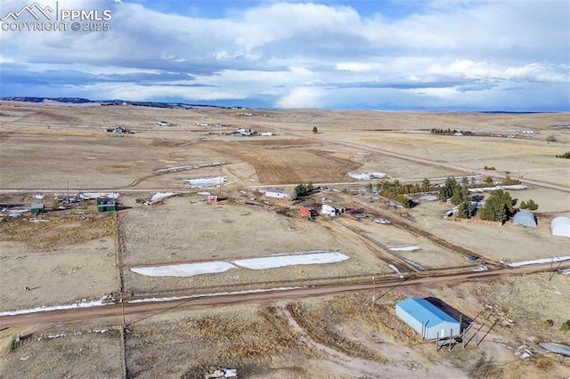 aerial view featuring a rural view