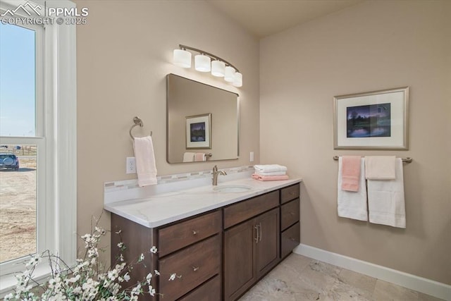 bathroom with vanity