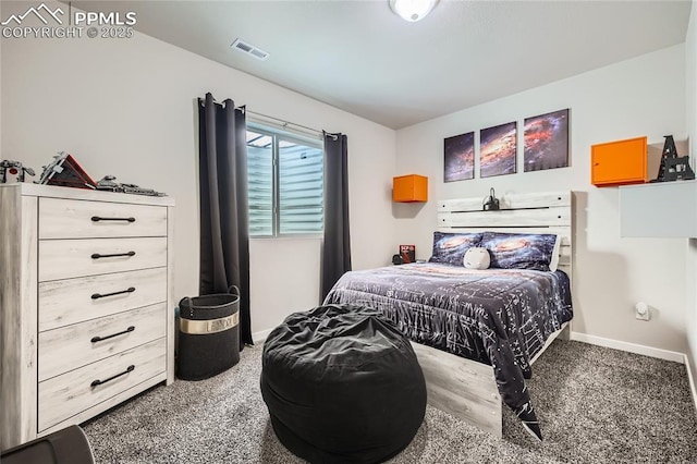 bedroom with carpet floors