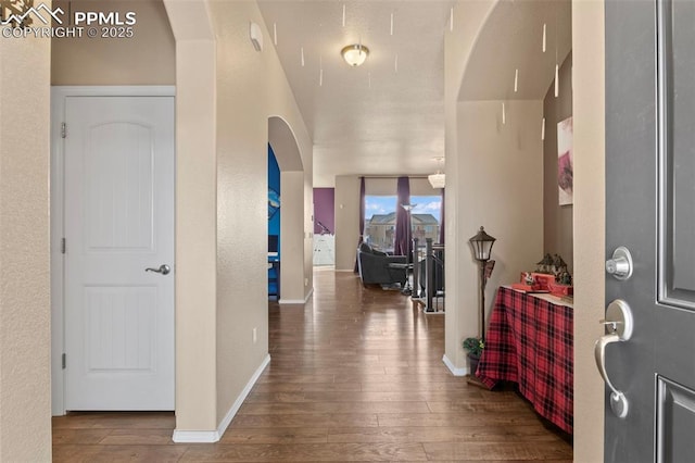 entrance foyer featuring hardwood / wood-style flooring