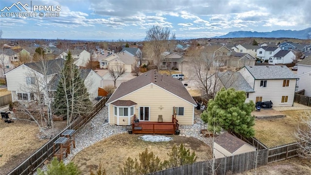 bird's eye view with a residential view