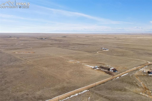 drone / aerial view with a rural view