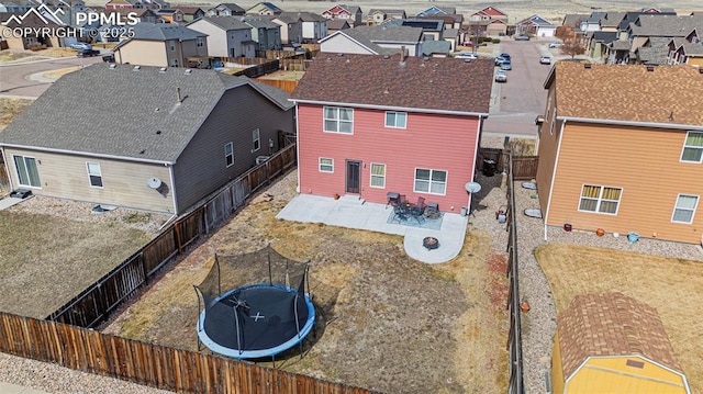 bird's eye view featuring a residential view