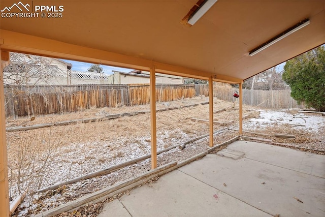 view of patio / terrace with a fenced backyard