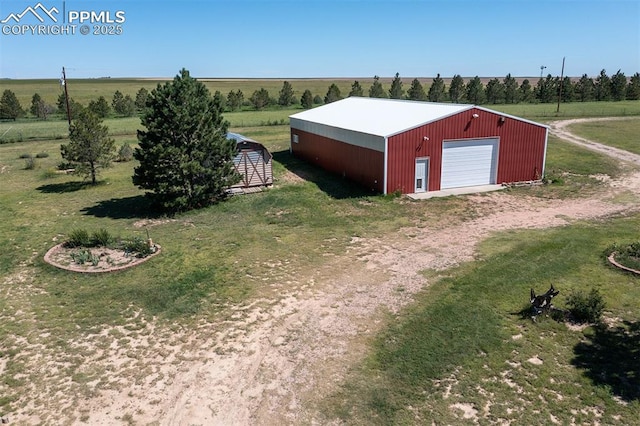 exterior space with a rural view