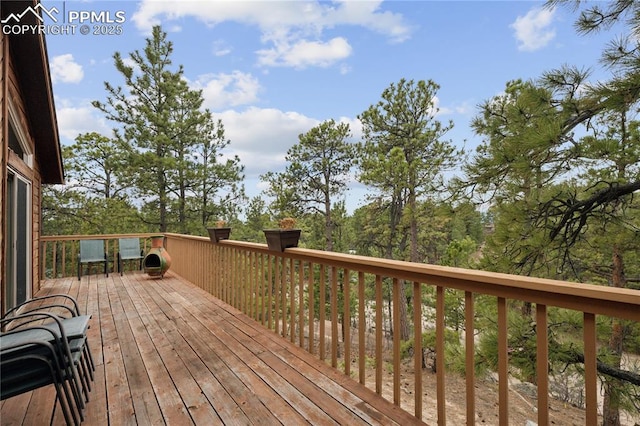 view of wooden terrace