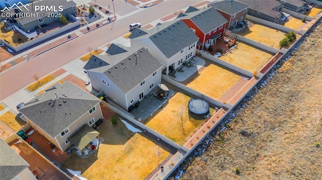 aerial view featuring a residential view