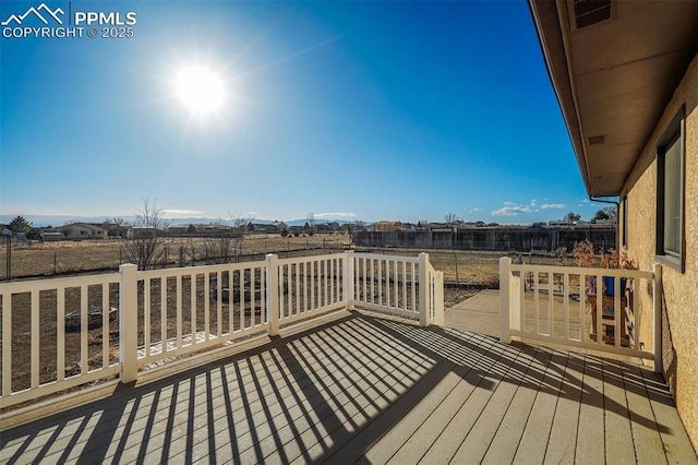 wooden terrace with visible vents