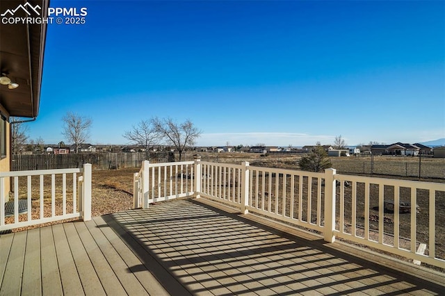 wooden terrace with fence