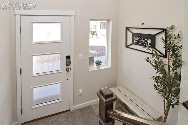 foyer with baseboards